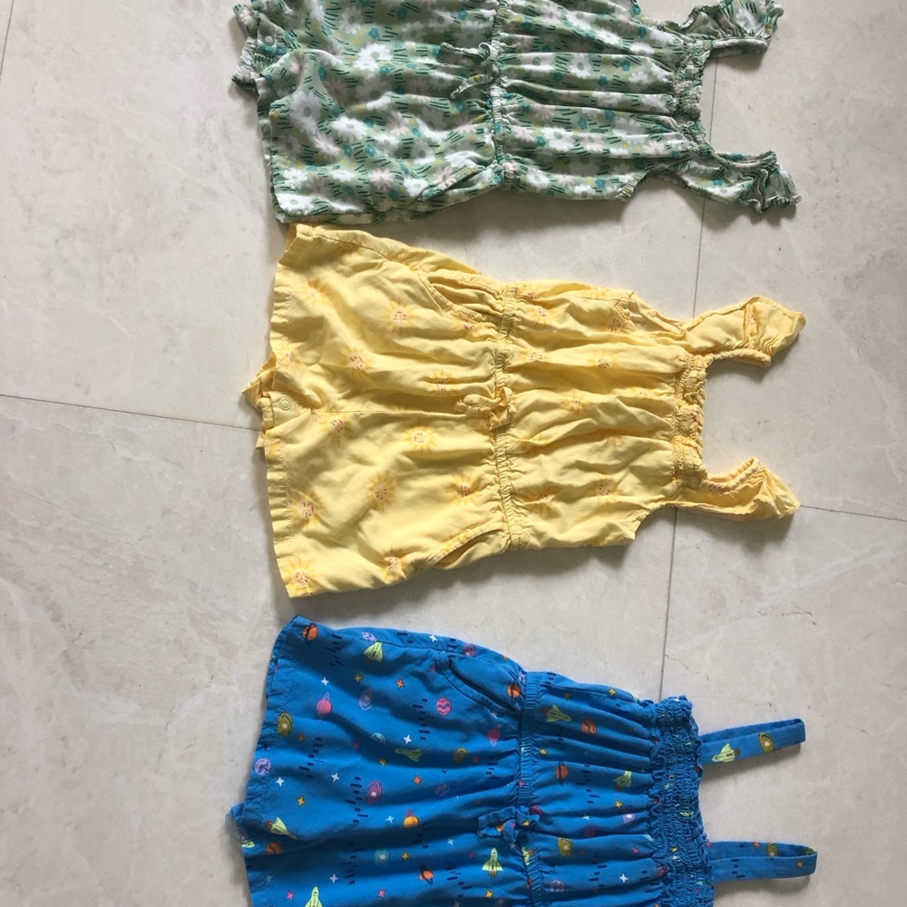 Cat & Jack Blue/Yellow/Mint Color Toddler Romper.Size 2T